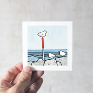 Sea Gulls Beach Print