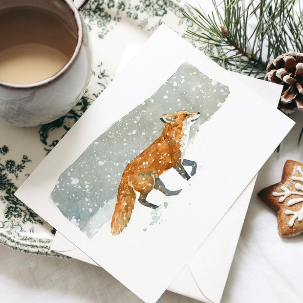 Fox in Snow Card Set