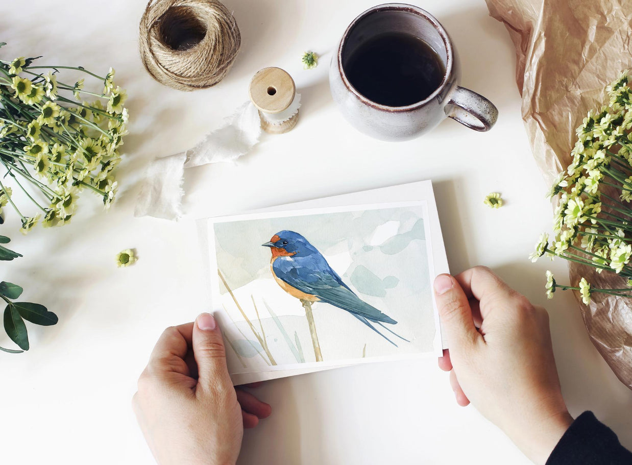 Bird Watercolor Card Set I