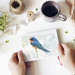 Bird Watercolor Card Set I