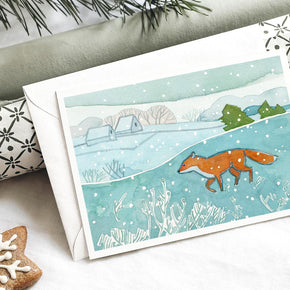 Red Fox Frosty Field Card Set