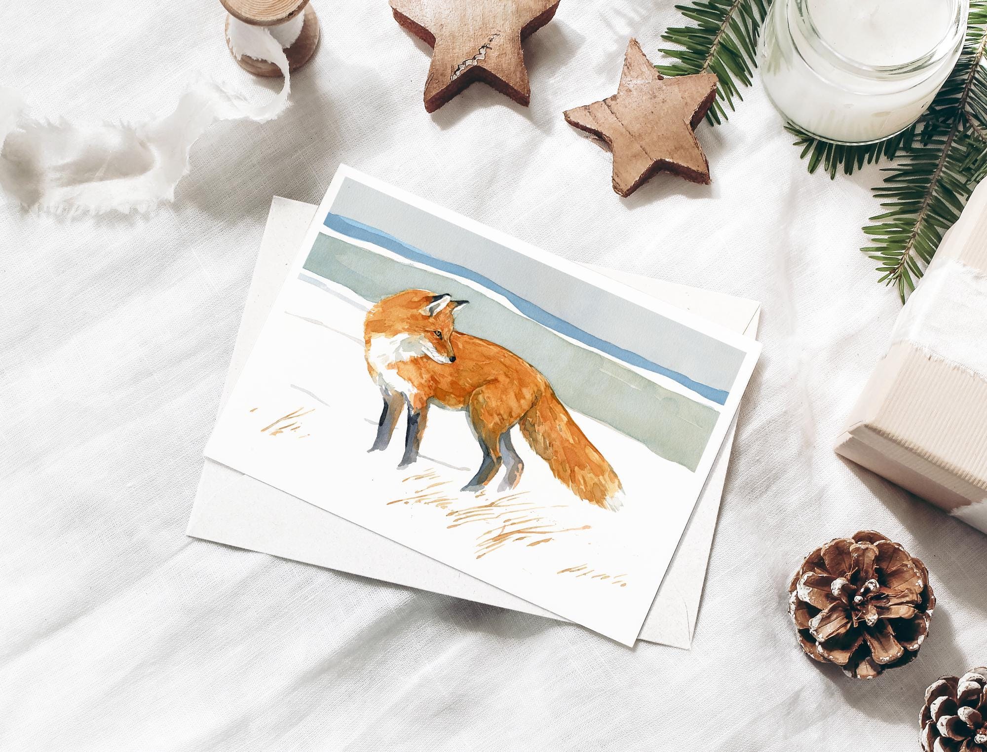 Red Fox Note Card