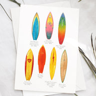 Vintage Surfboards Card: 70s & 80s