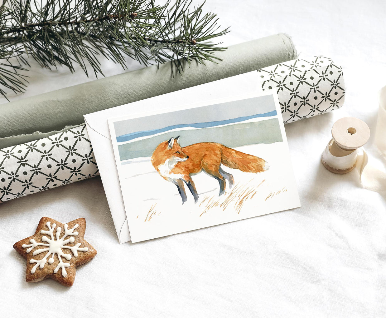 Red Fox Watercolor Card Set