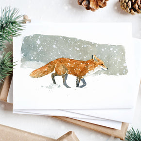 Fox in Snow Card Set
