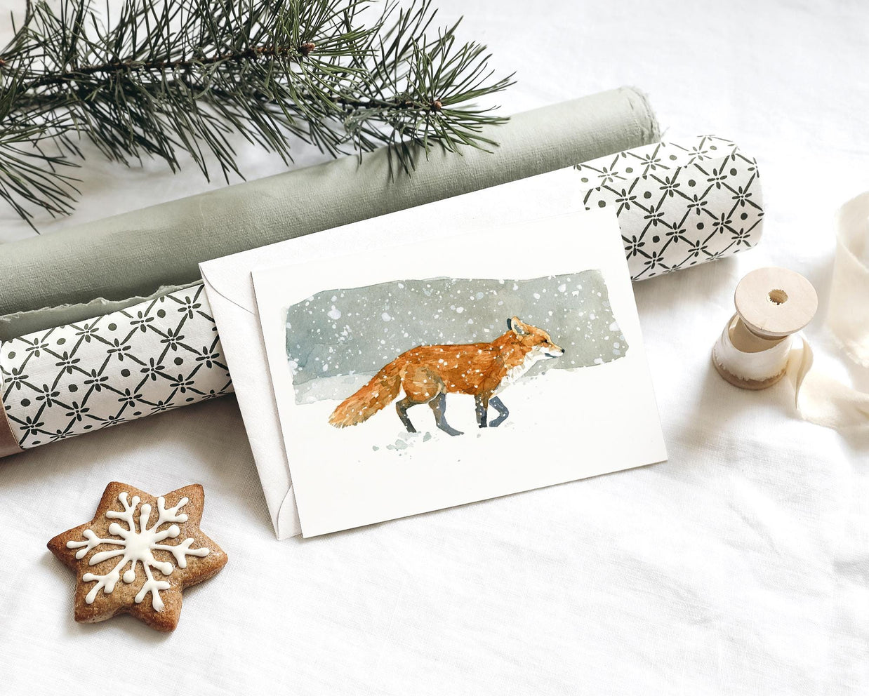 Fox in Snow Card Set
