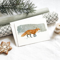 Fox in Snow Card Set