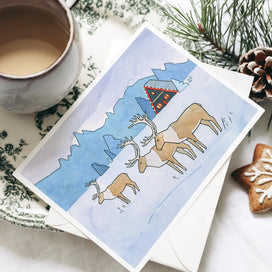 Reindeer Christmas Card Set