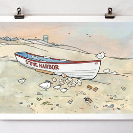 Stone Harbor Boat Print