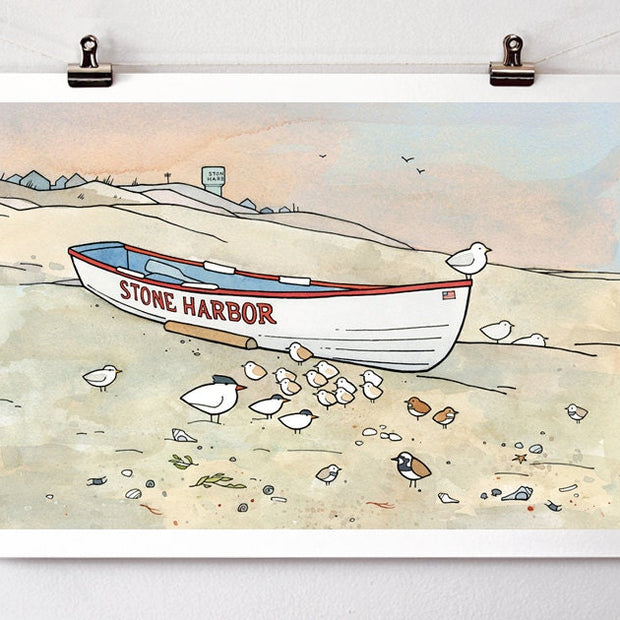 Stone Harbor Boat Print