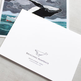 Breaching Whale & Fishing Boat Card