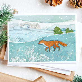 Red Fox Frosty Field Card Set