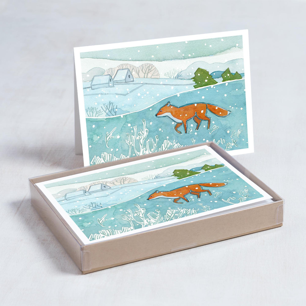 Red Fox Frosty Field Card Set