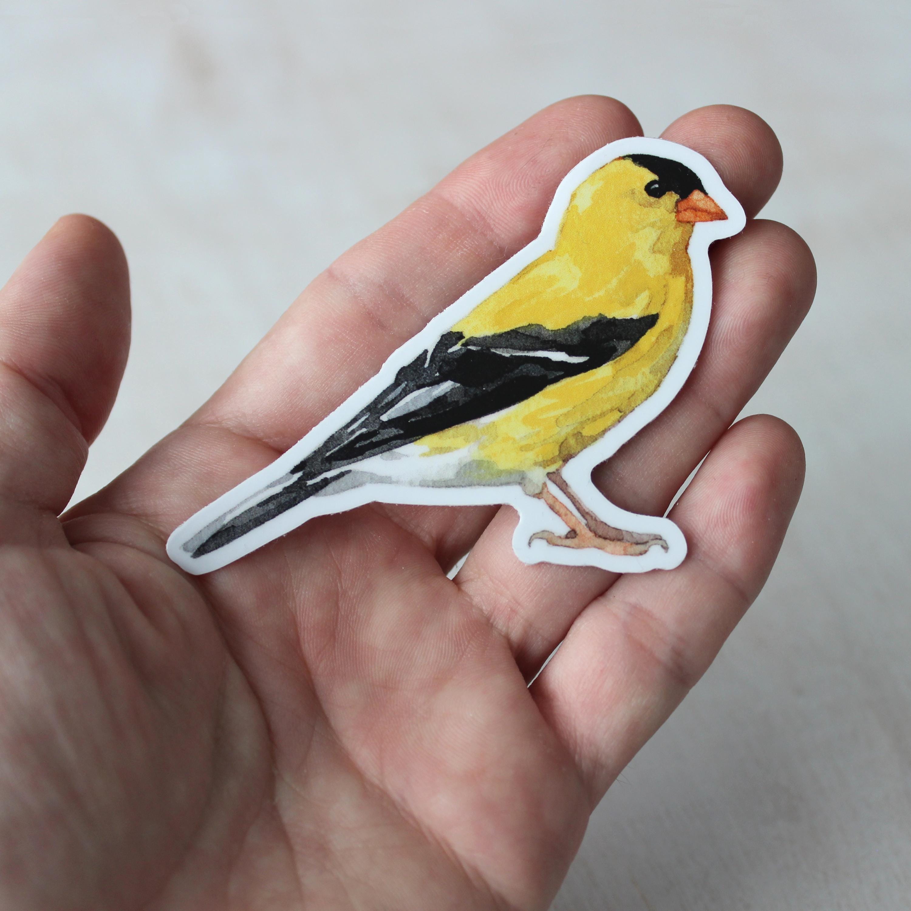 Goldfinch Sticker: Waterproof Vinyl Bird Art Decal