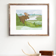 Moose Misty Bog Print
