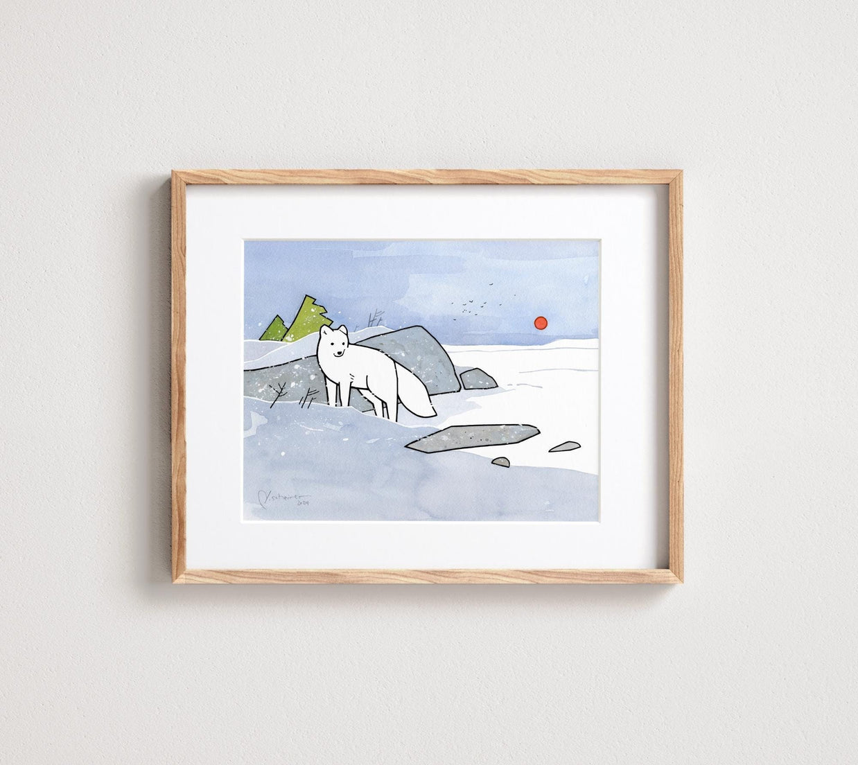 Arctic Fox Art Print