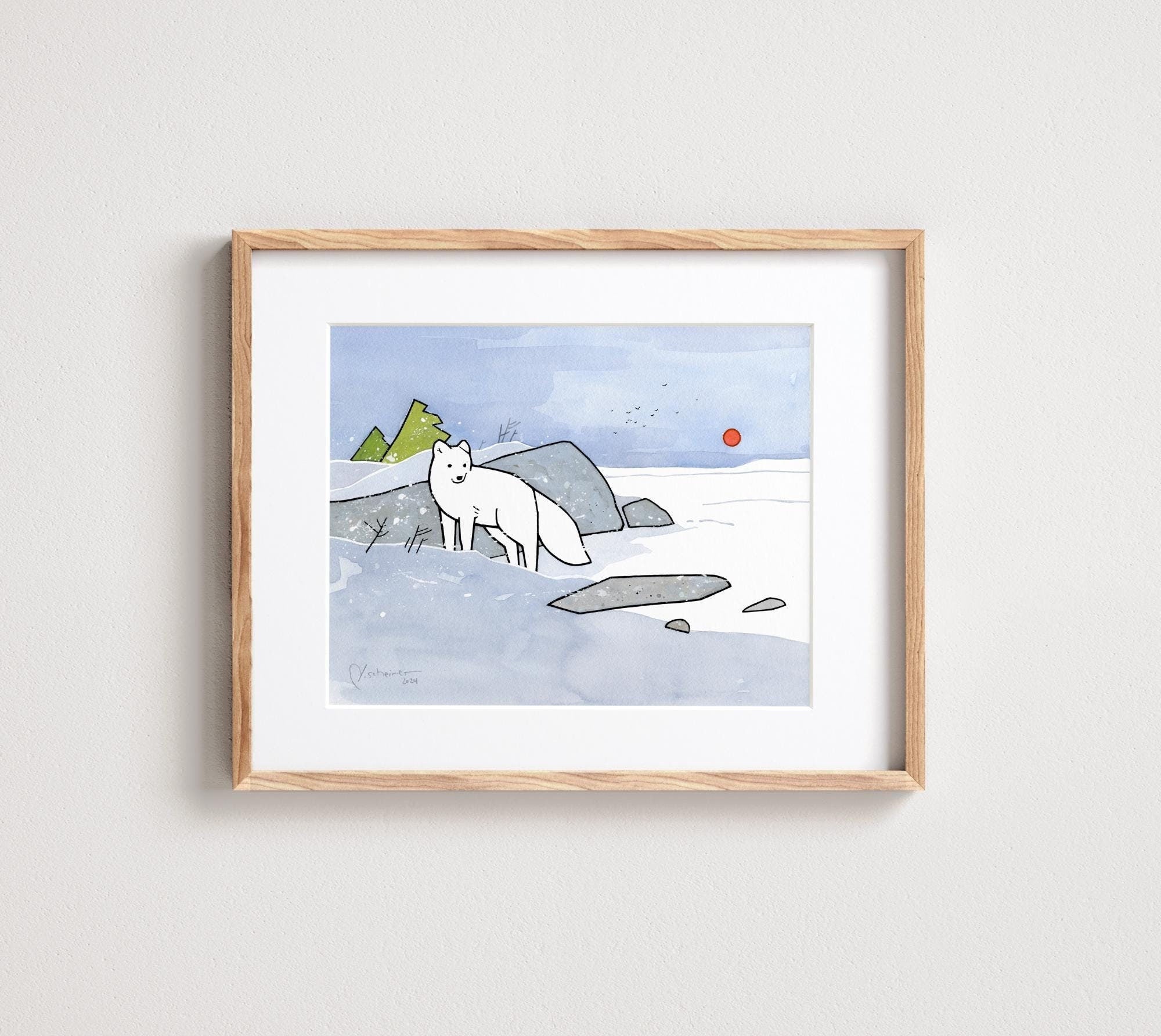Arctic Fox Art Print