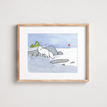 Arctic Fox Art Print