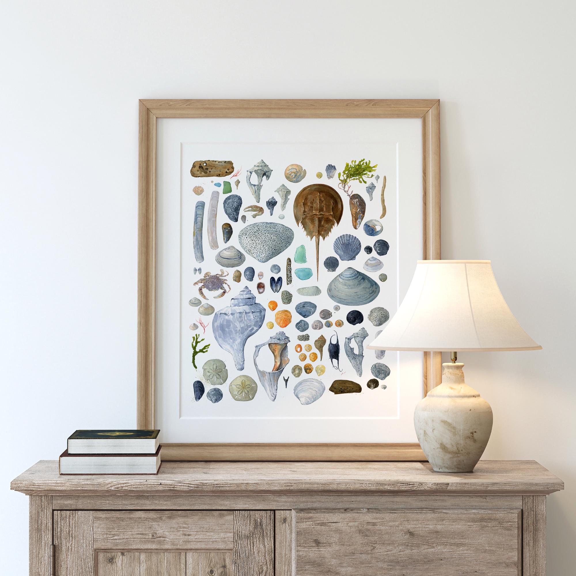 Beachcombing Shells Chart Print