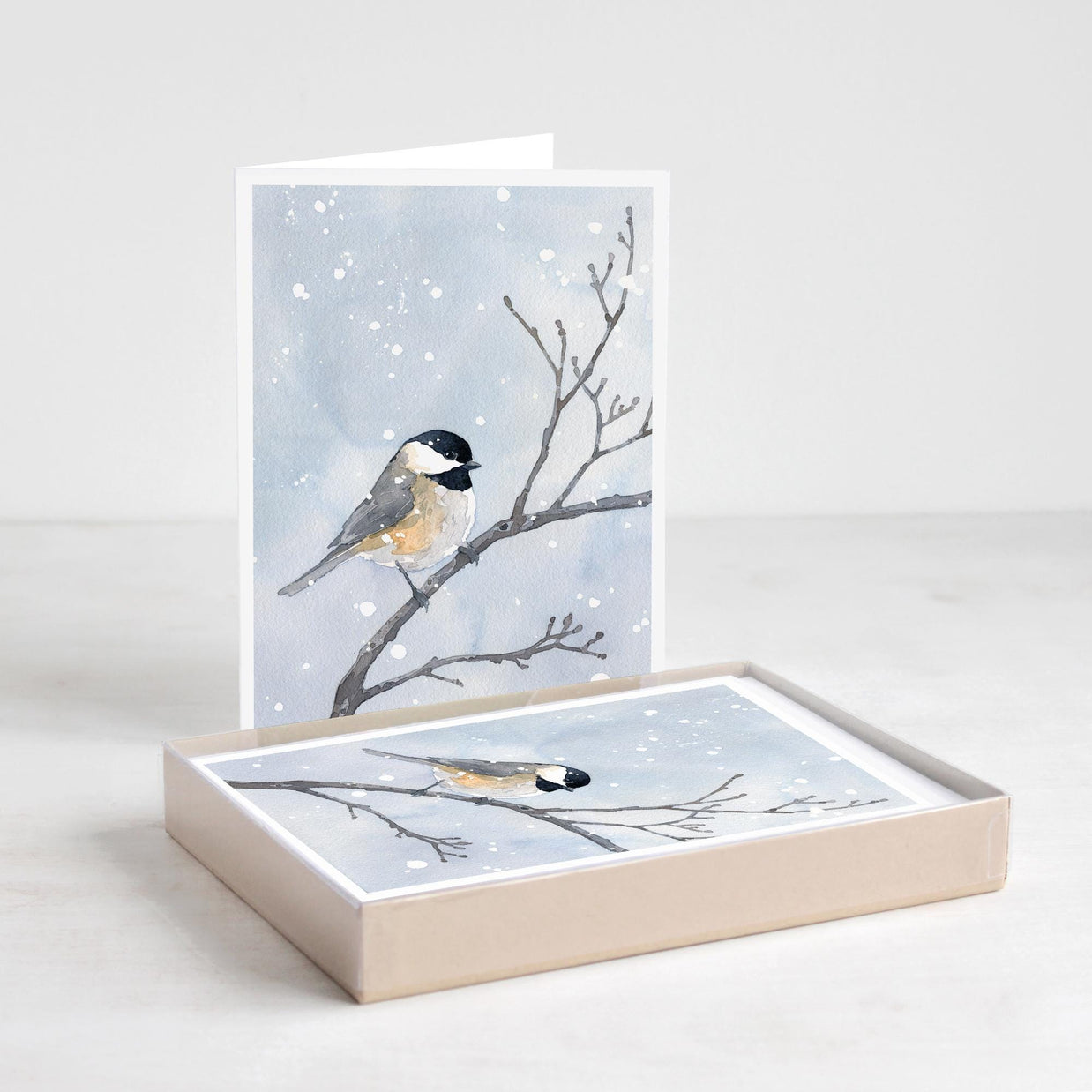 Chickadee in Snow Card Set