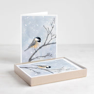 Chickadee in Snow Card Set
