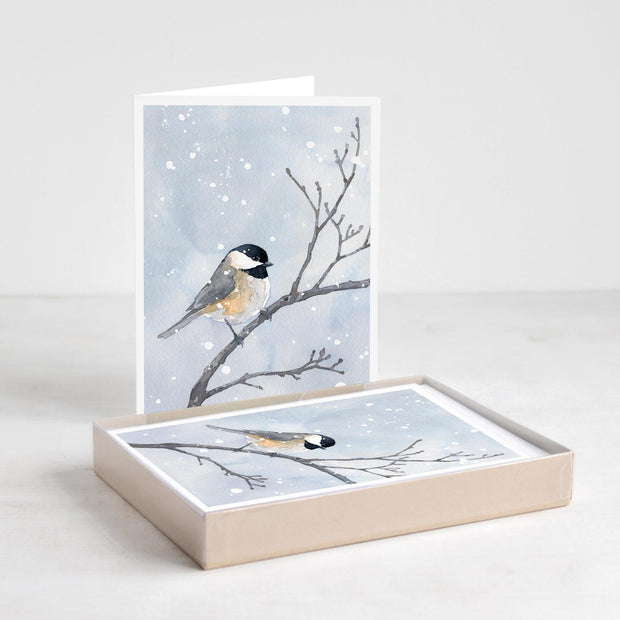 Chickadee in Snow Card Set