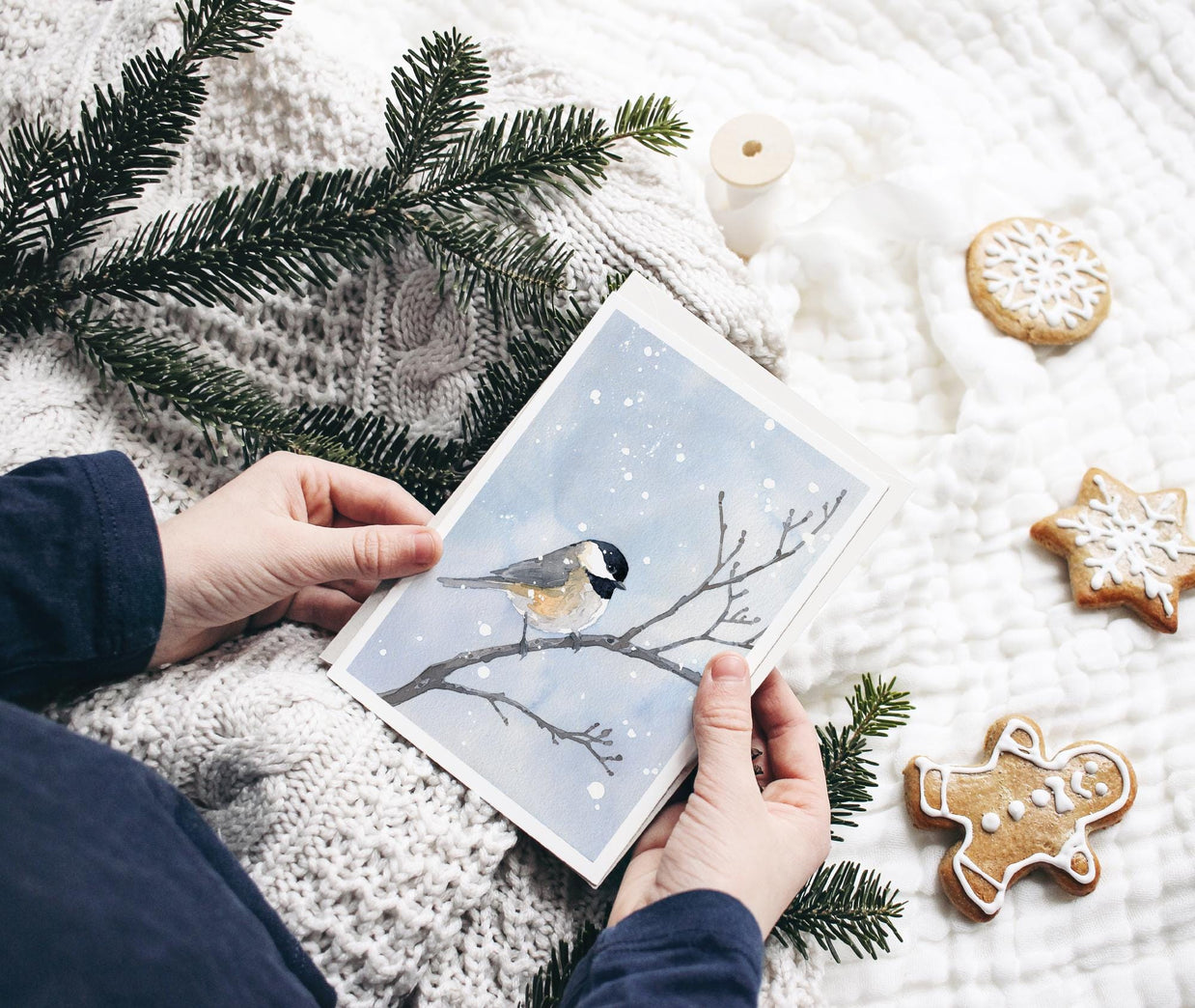 Chickadee in Snow Card Set