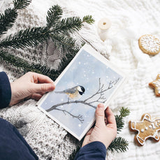 Chickadee in Snow Card Set