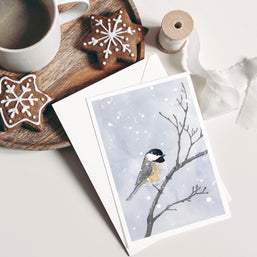 Chickadee in Snow Card Set