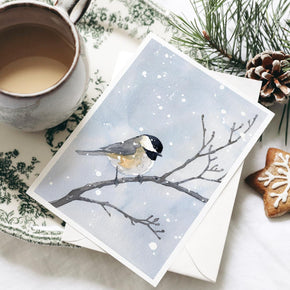 Chickadee in Snow Card Set