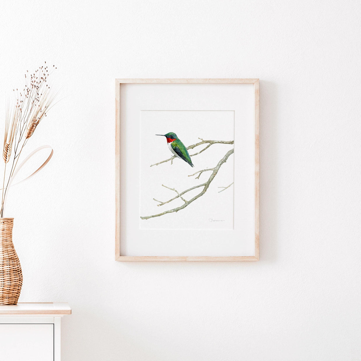 Ruby-throated Hummingbird Print