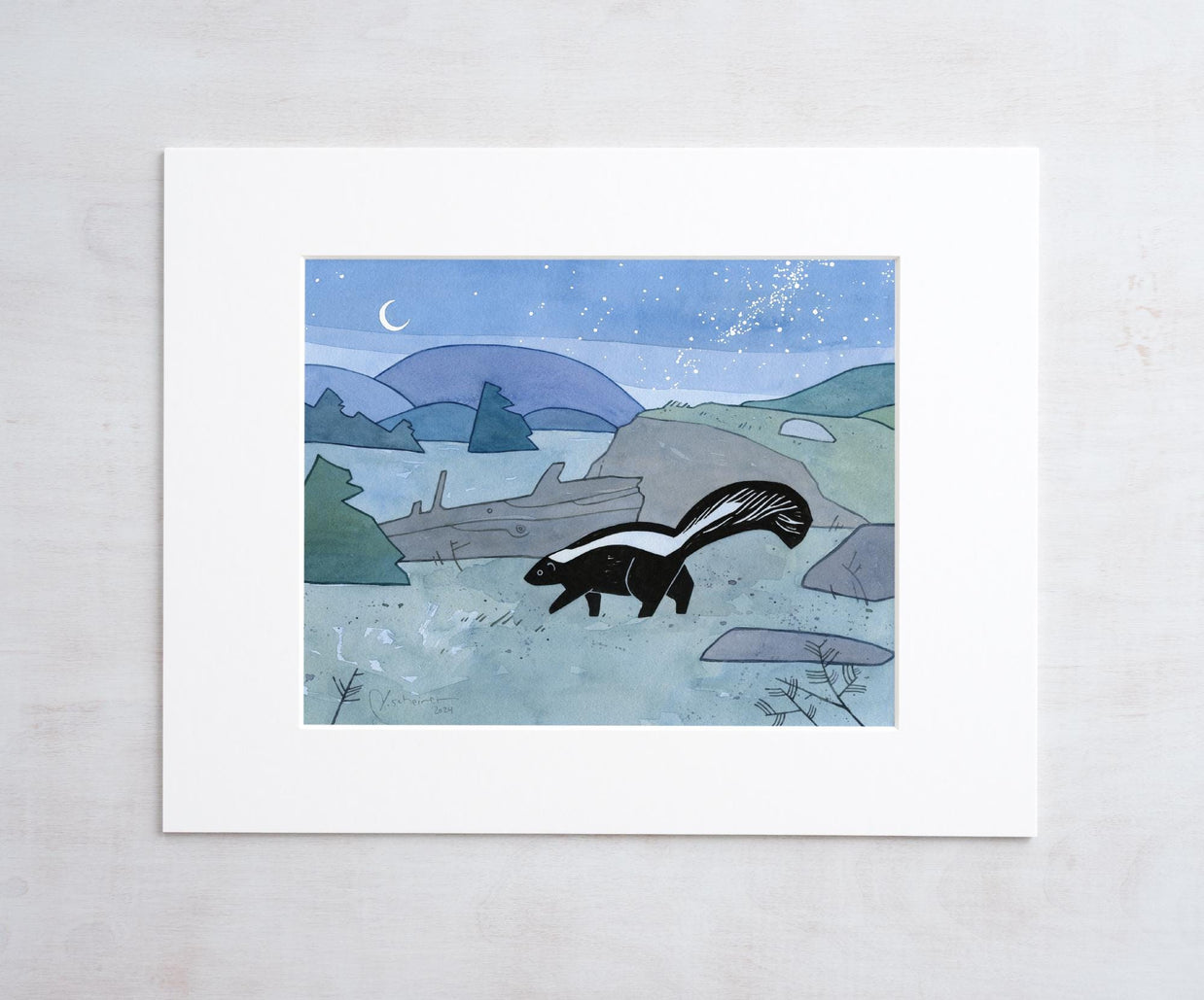 Skunk Art Print