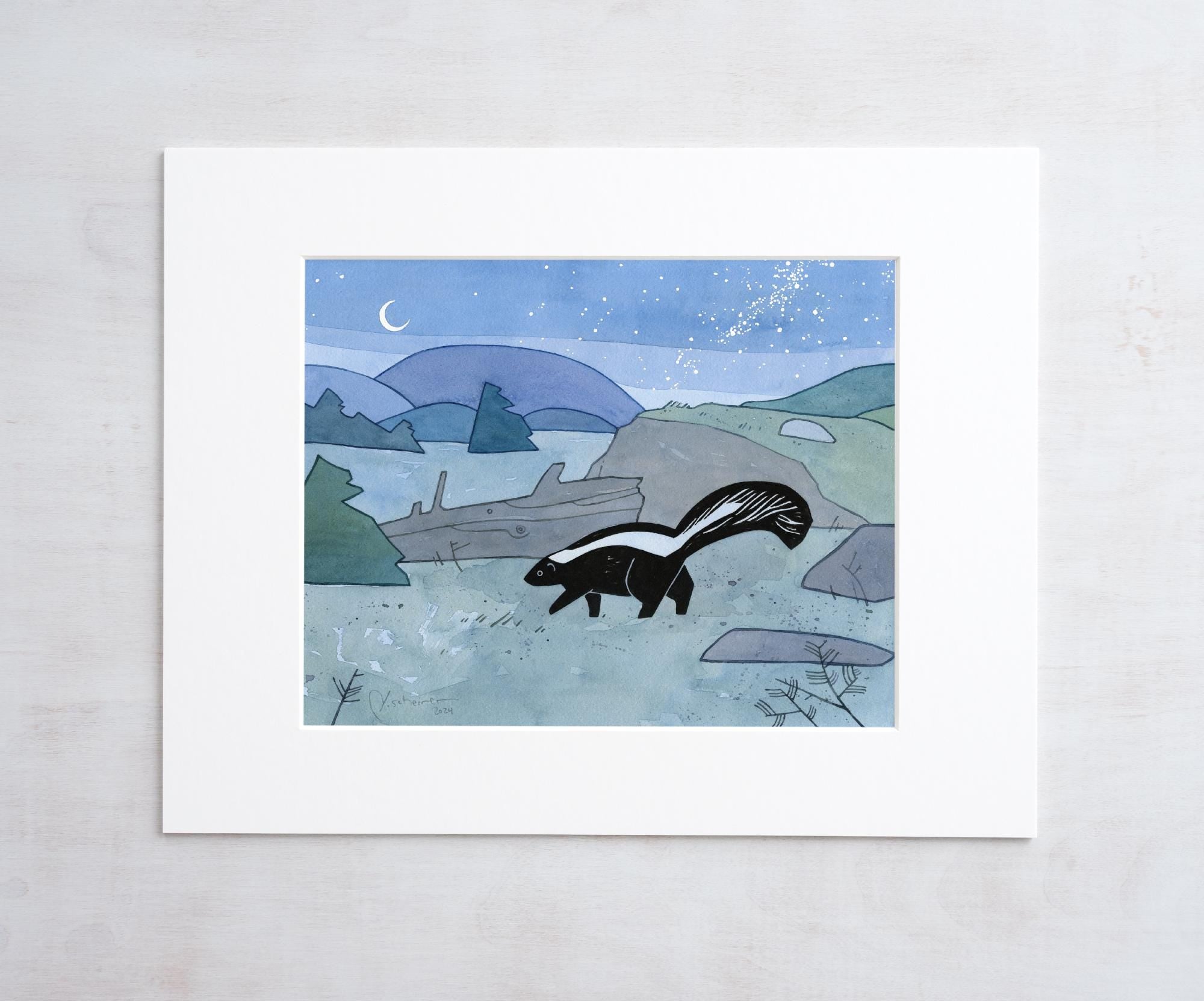 Skunk Art Print