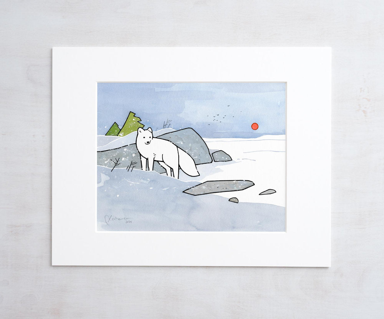 Arctic Fox Art Print