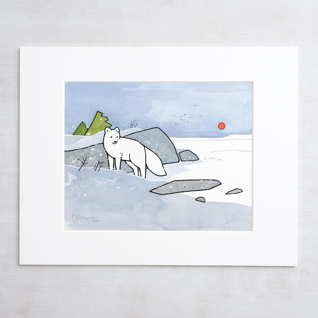 Arctic Fox Art Print