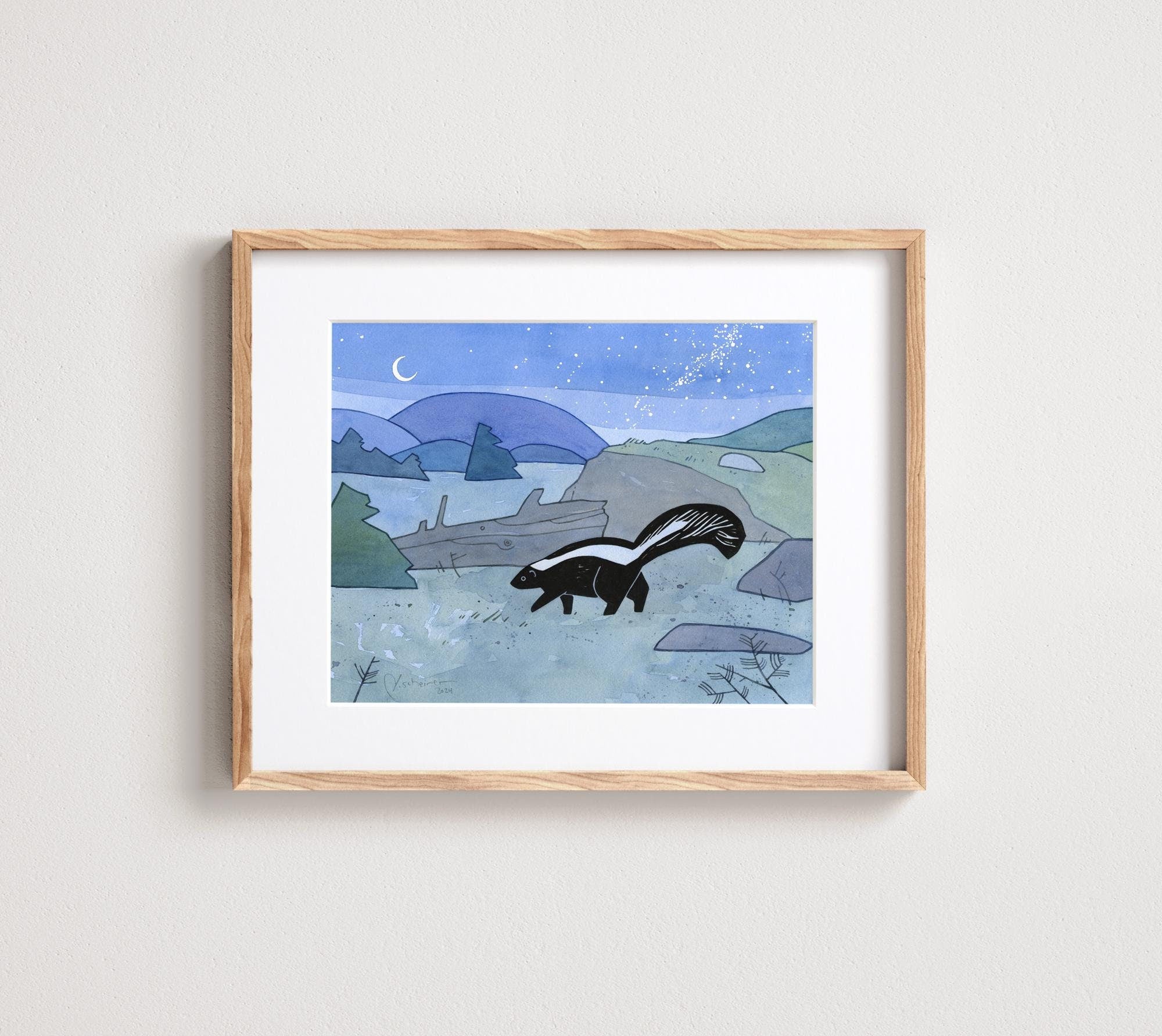 Skunk Art Print