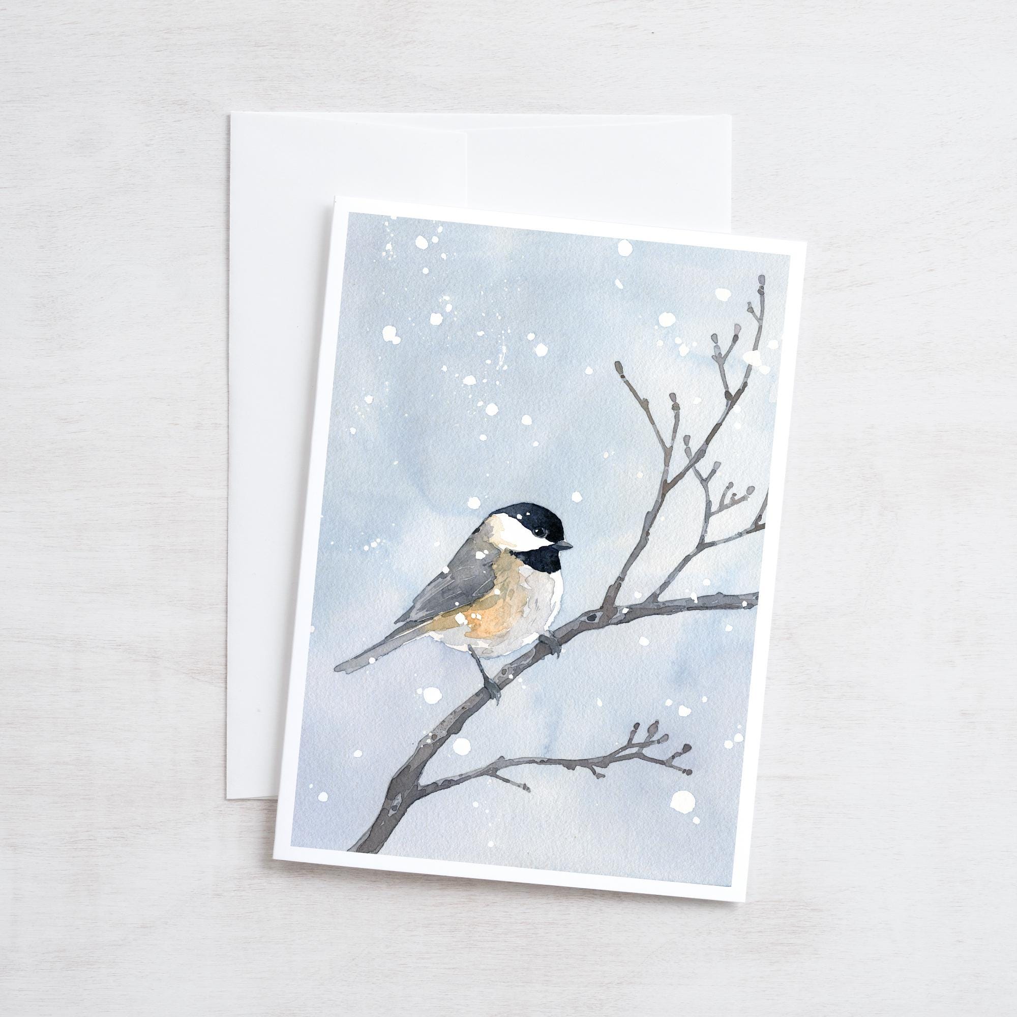 Chickadee in Snow Card Set