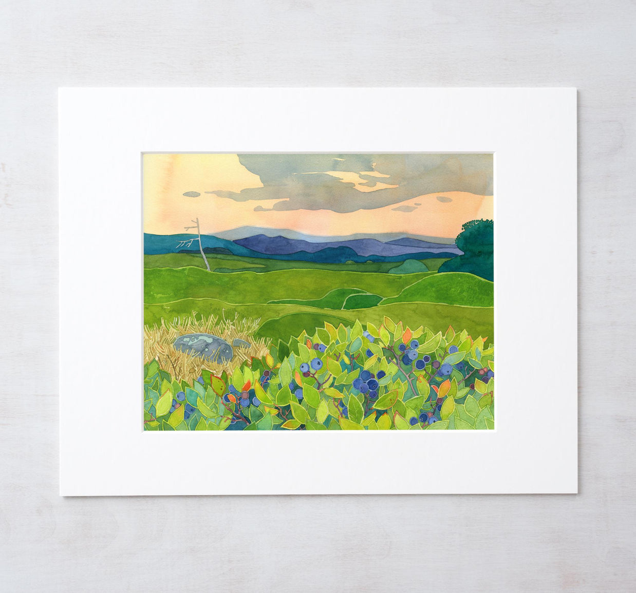 Wild Blueberries Landscape Print