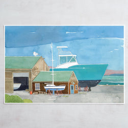 Boatyard Watercolor Print