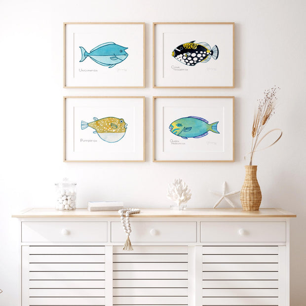 Tropical Reef Fish Print Choose Your Own Print Set