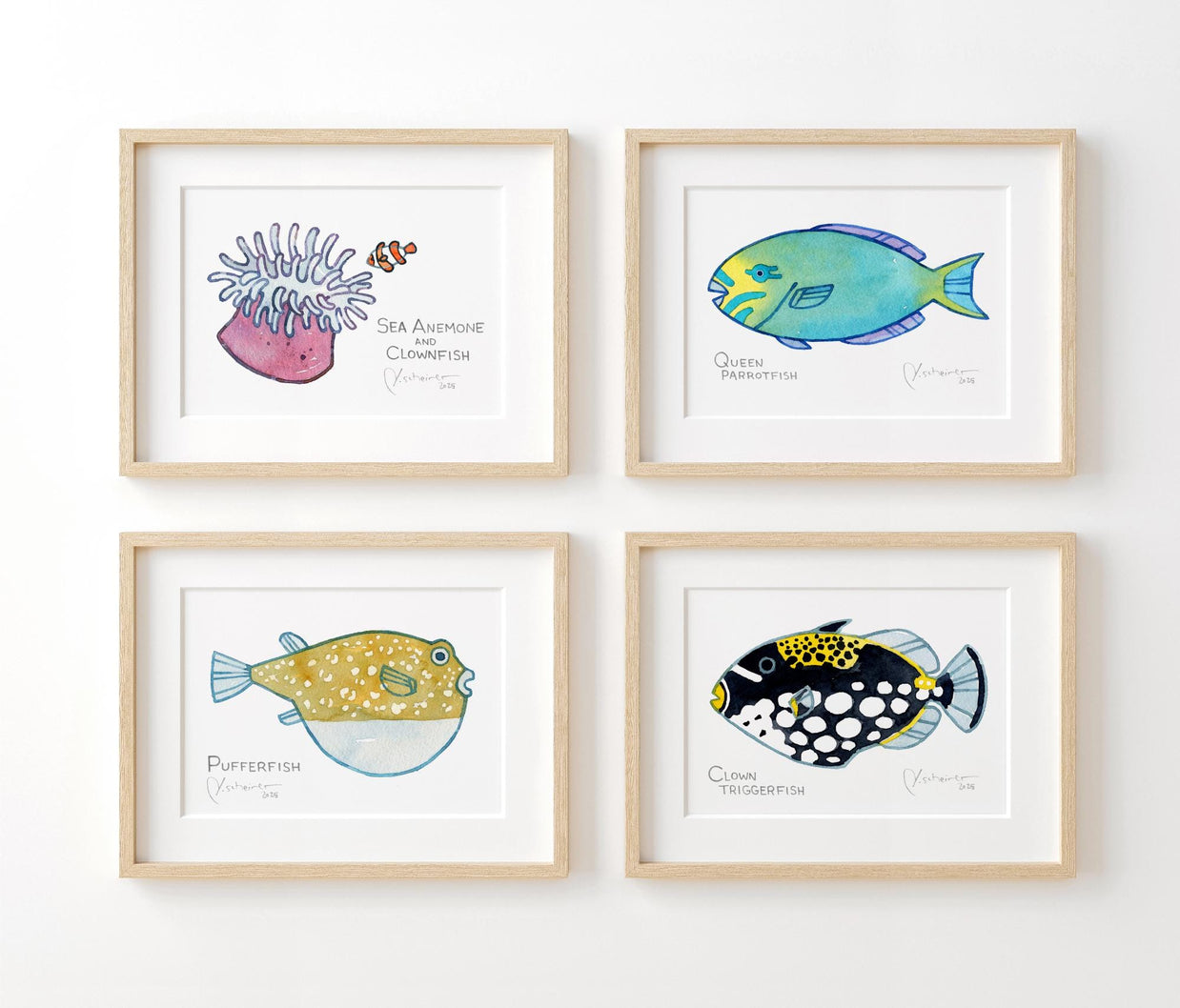 Tropical Reef Fish Print Choose Your Own Print Set