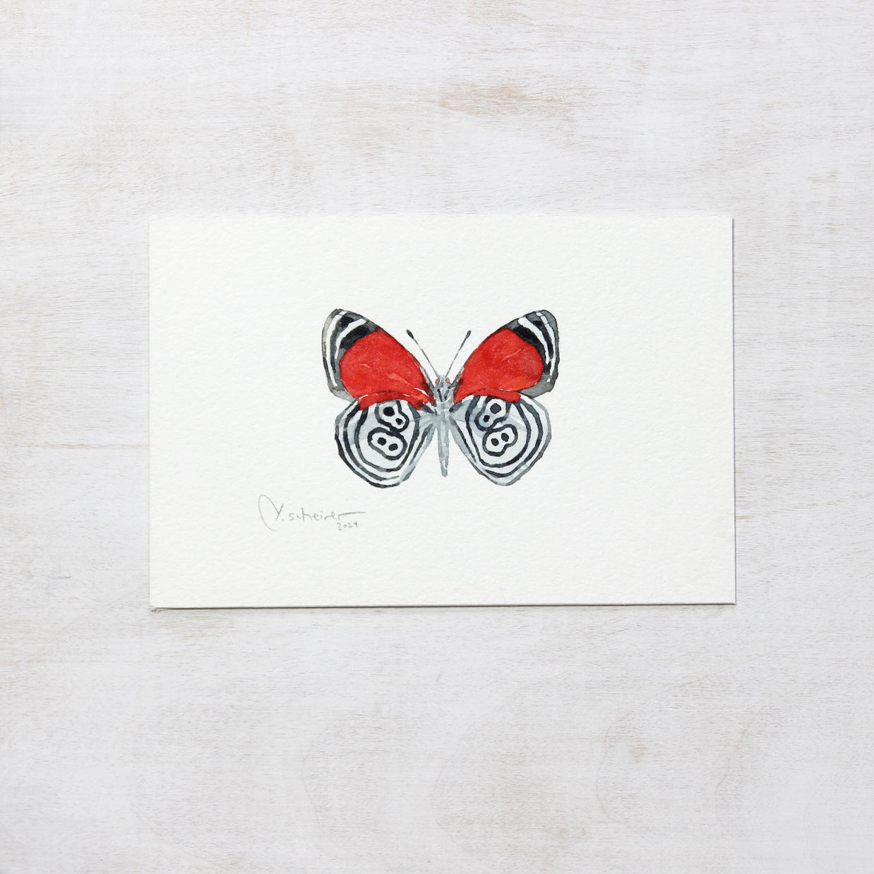Original Eighty-eight Butterfly Watercolor Painting