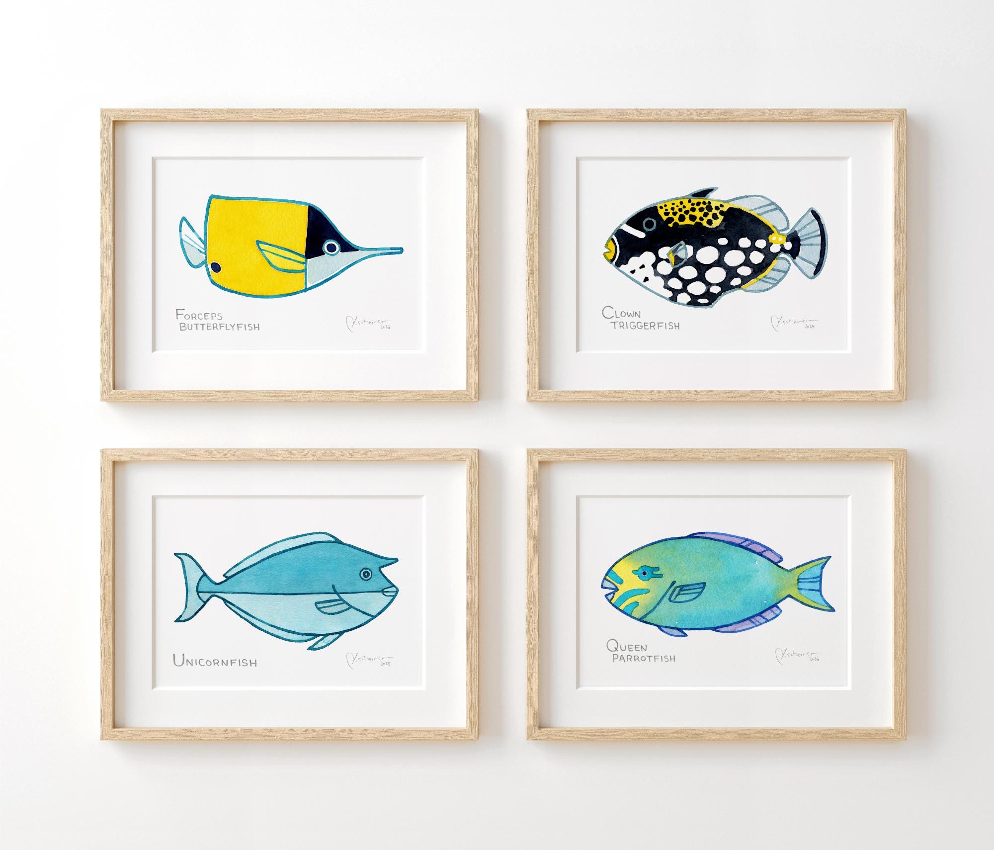 Tropical Reef Fish Print Choose Your Own Print Set