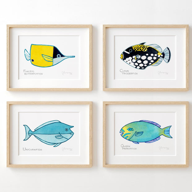 Tropical Reef Fish Print Choose Your Own Print Set