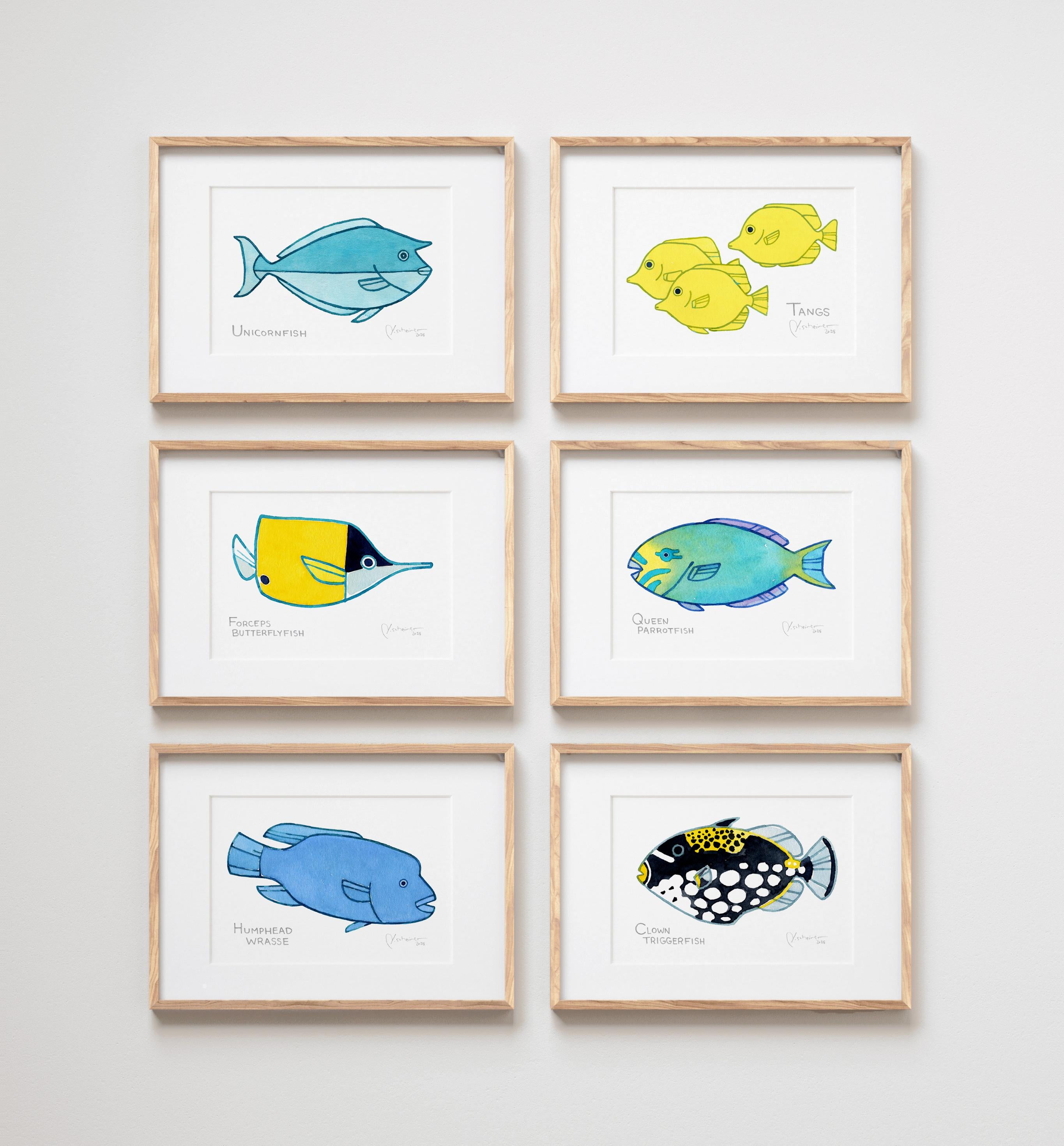 Tropical Reef Fish Print Choose Your Own Print Set