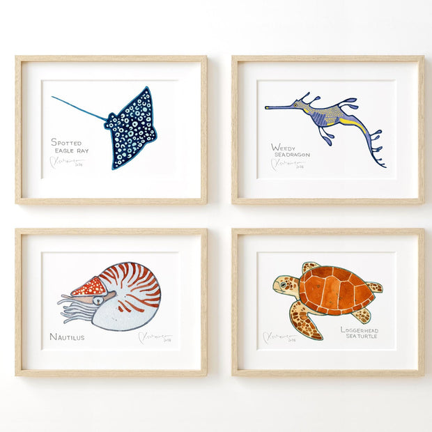 Sea Creature Choose Your Own Print Set