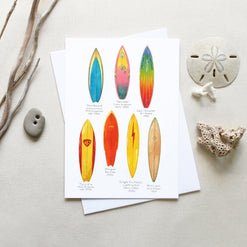 Vintage Surfboards Card: 70s & 80s