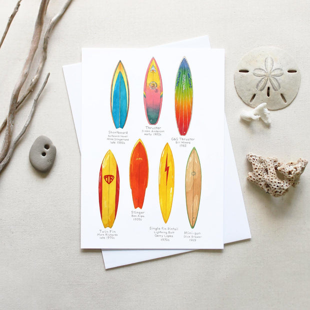 Vintage Surfboards Card: 70s & 80s