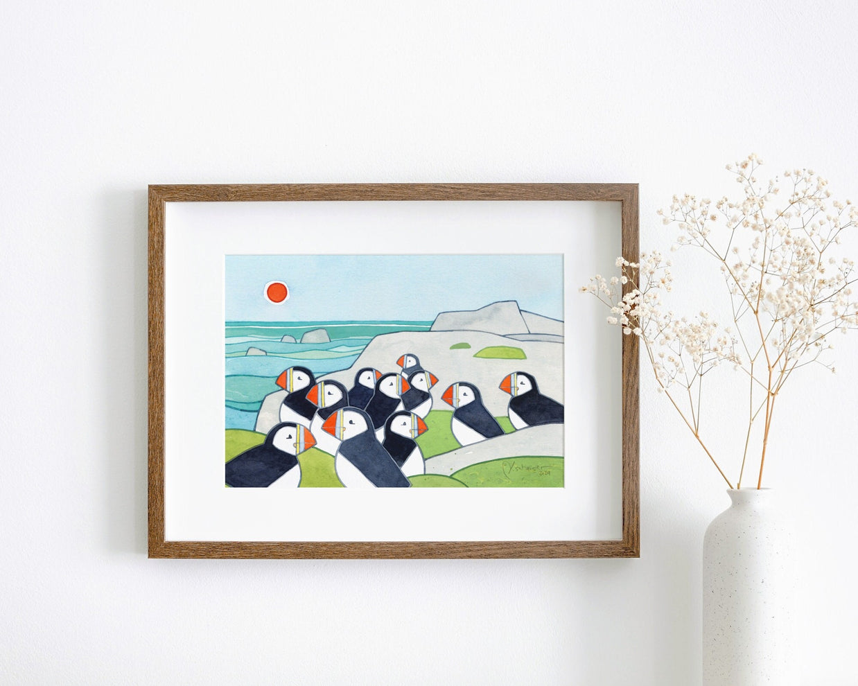 Puffin Colony Coastal Print