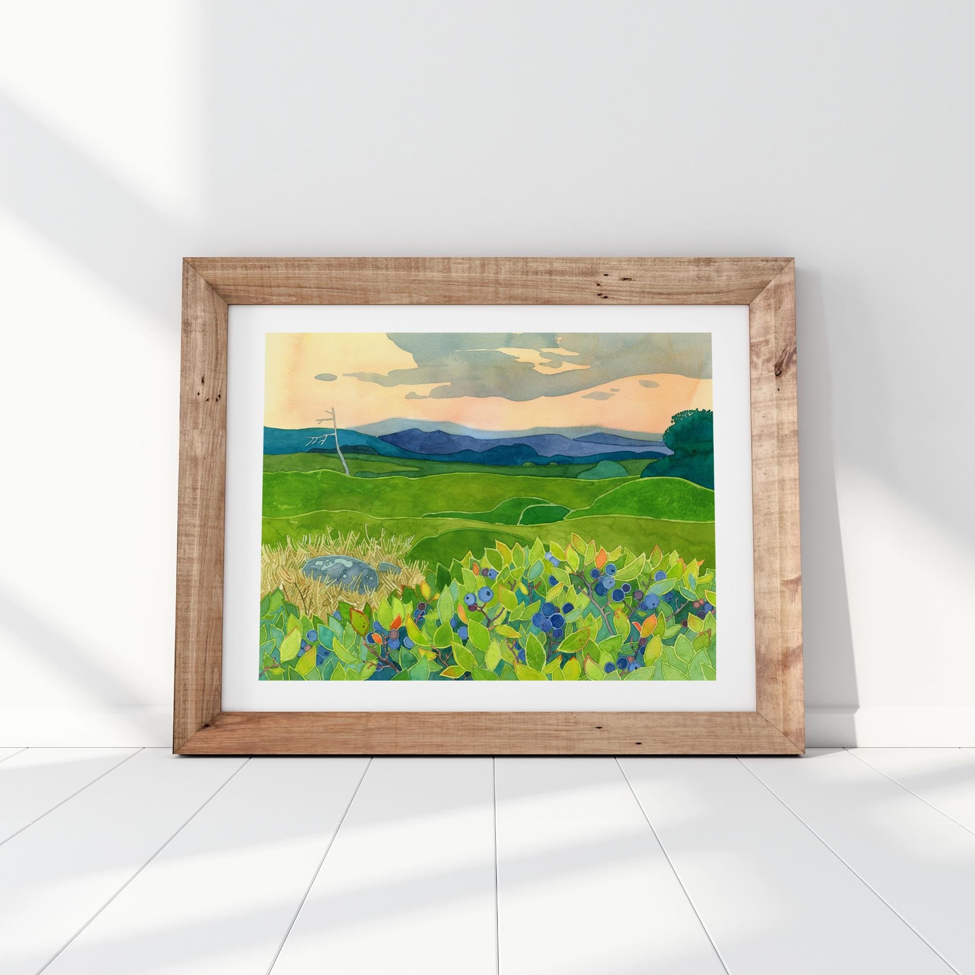 Wild Blueberries Landscape Print